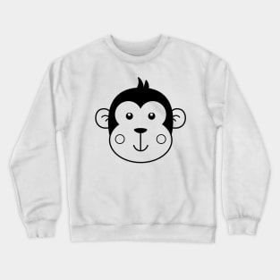 Monkey for Boys Girls and Adults - Monkey Head Crewneck Sweatshirt